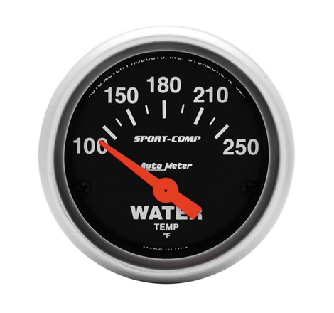 Autometer Sport-Comp 52mm 100-250 Deg F Electronic Water Temp Gauge