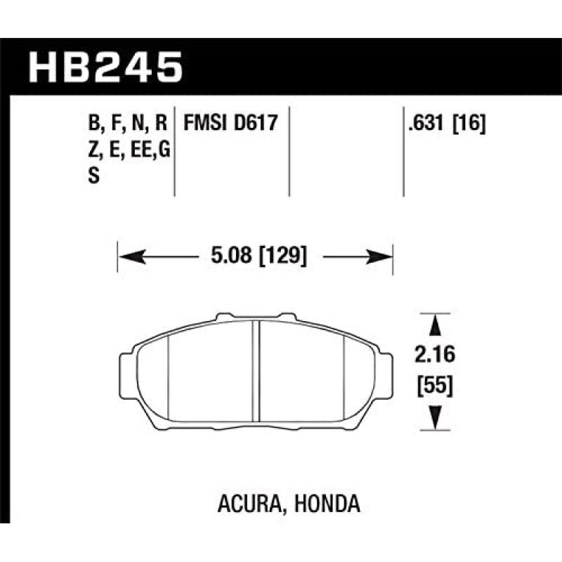 Hawk Performance ER-1 Motorsport Brake Pads