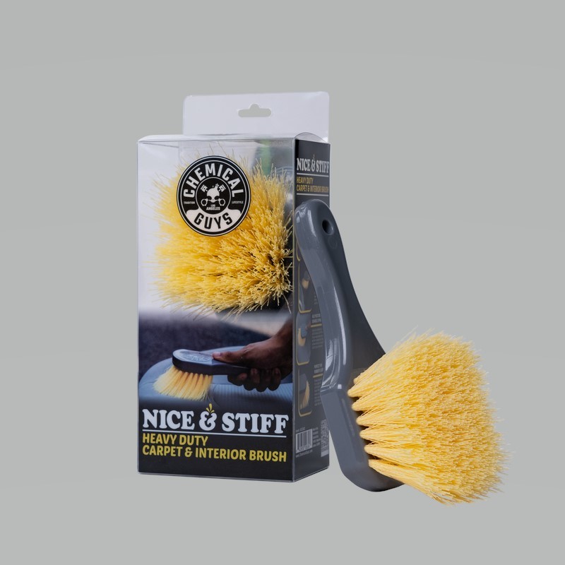 Chemical Guys Stiffy Brush For Carpets & Durable Surfaces - Yellow