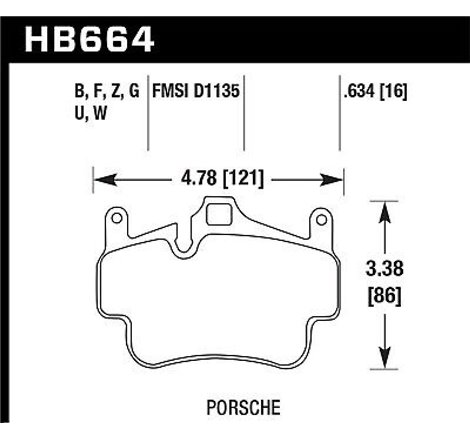 Hawk Porsche 911 ER-1 Endurance Racing Brake Pads (Works with Iron/Metal Rotors)