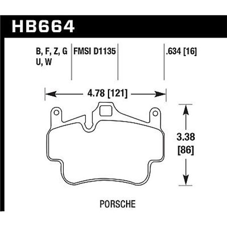 Hawk Porsche 911 ER-1 Endurance Racing Brake Pads (Works with Iron/Metal Rotors)