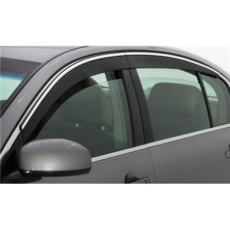 AVS Low Profile Ventvisor Deflector - Smoke W/Chrome Trim