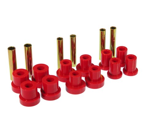 Prothane GM Front Spring & Shackle Bushings - Red