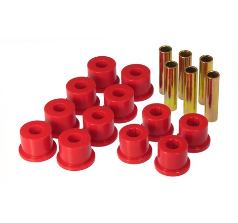 Prothane GM Rear Spring & Shackle Bushings (w/ 1.5in OD Frame Shackle Bush) - Red