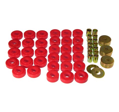 Prothane 65-67 GM Hardtop Body Mount Kit - Red