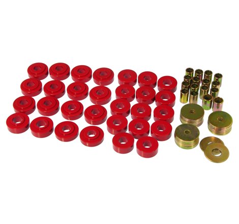 Prothane 65-67 GM Convertible Body Mount Kit - Red