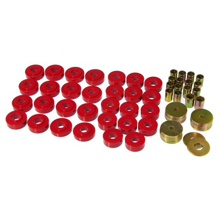 Prothane 65-67 GM Convertible Body Mount Kit - Red