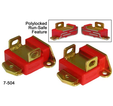 Prothane GM Motor Mounts - Type A Short - Red