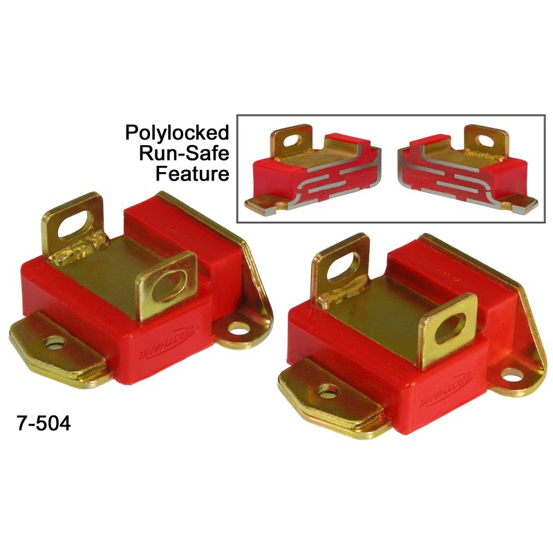 Prothane GM Motor Mounts - Type A Short - Red