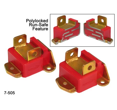 Prothane GM Motor Mounts - Type B Tall - Red