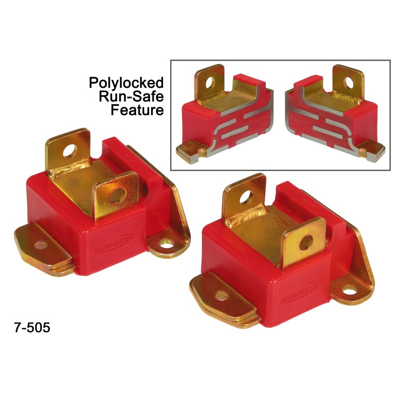 Prothane GM Motor Mounts - Type B Tall - Red