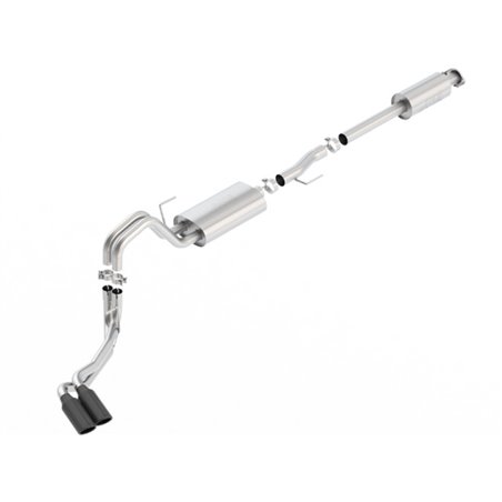 Borla 15-17 F-150 2.7L/ 3.5L EcoBoost/ 5.0L V8 4in. Tip Side Exit S-type Exhaust Black Chrome