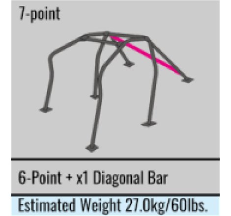 Cusco SFTY21 2-Passenger 7-Point BLK DASH-ESCAPE Roll Cage Subaru STi GDB 01-07 (S/O/No Cancel)