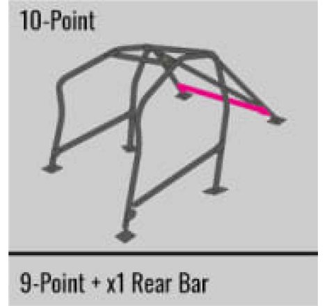 Cusco SFTY21 2-Pssgr 10-Point BLK DASH-ESCAPE Roll Cage Subaru GDA/GDB 01-07 (S/O/No Cancel)