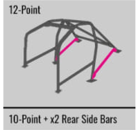 Cusco SFTY21 2-Pssgr 12-Point BLK DASH-THROUGH Roll Cage Subaru GDA/GDB 01-07 (S/O/No Cancel)