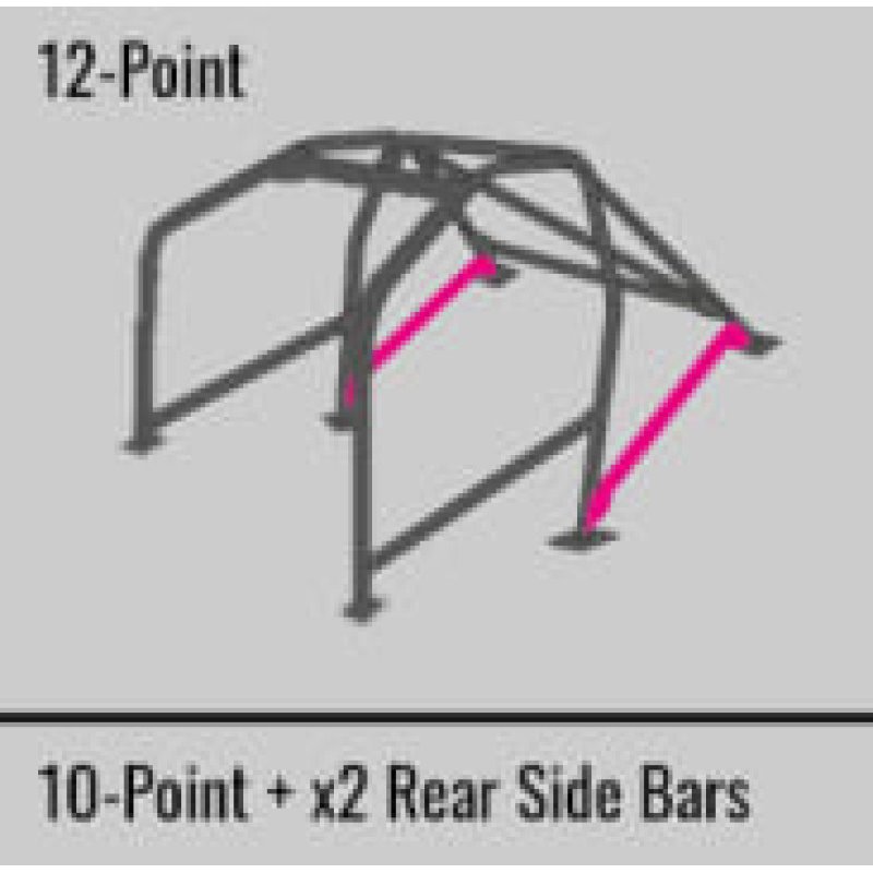 Cusco SFTY21 2-Pssgr 12-Point BLK DASH-THROUGH Roll Cage Subaru GDA/GDB 01-07 (S/O/No Cancel)