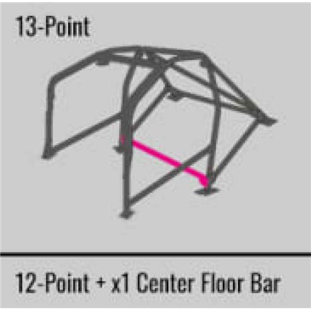 Cusco SFTY21 2-Pssgr 13-Point BLK DASH-THRU Roll Cage Subaru 01-07 WRX GDA/STi GDB (S/O/No Cancel)