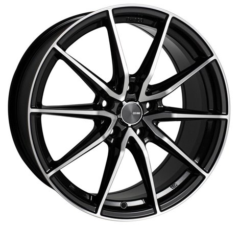 Enkei DRACO 17x7.5 5x114.3 45mm Offset 72.6mm Bore Black Machined Wheel