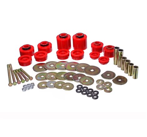 Energy Suspension 80-96 Ford F-150/250/350 Red Body Mount Set Includes Hardware