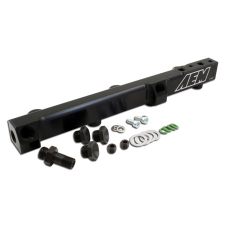 AEM 90-93 Accord DX/LX/SE/EX & 92-01 Prelude S/Si/Si VTEC Black Fuel Rail