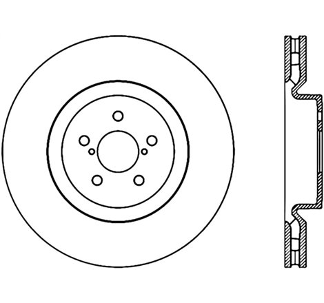 StopTech Power Slot 04 STi CRYO (5x100) Front Right Rotor