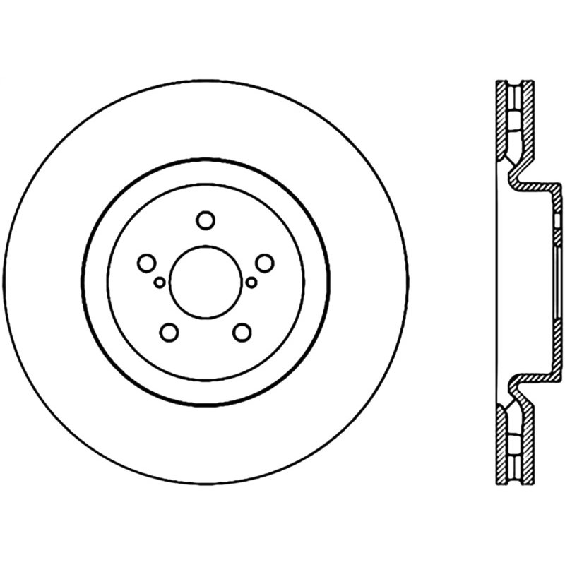 StopTech Power Slot 04 STi CRYO (5x100) Front Right Rotor