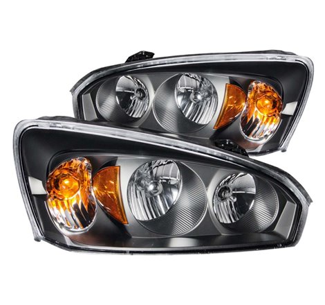 ANZO 2004-2007 Chevrolet Malibu Crystal Headlights Black