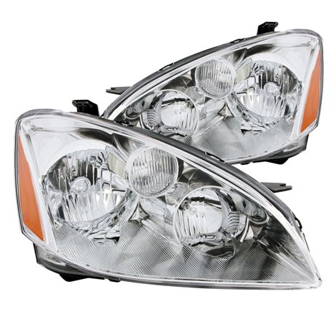 ANZO 2002-2004 Nissan Altima Crystal Headlights Chrome