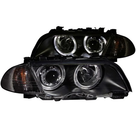 ANZO 1999-2001 BMW 3 Series E46 Projector Headlights w/ Halo Black (CCFL)