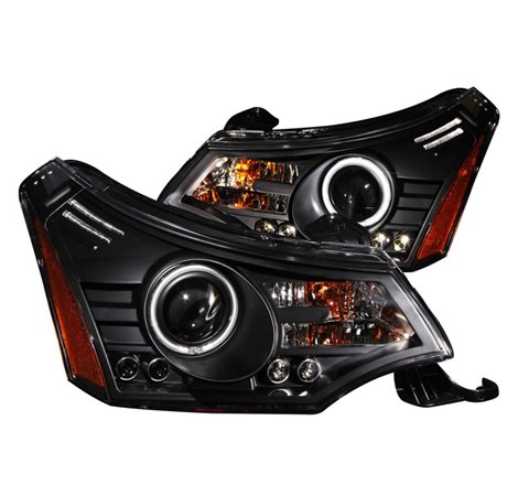 ANZO 2008-2011 Ford Focus Projector Headlights Black