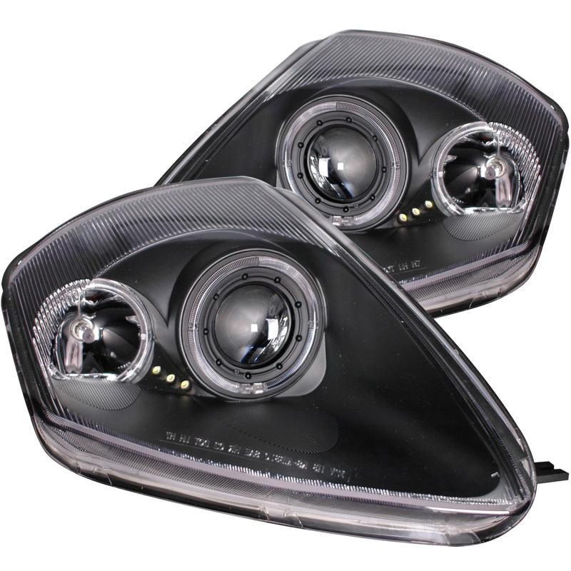 ANZO 2000-2005 Mitsubishi Eclipse Projector Headlights w/ Halo Black