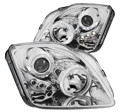 ANZO 1997-2001 Honda Prelude Projector Headlights w/ Halo Chrome w/ LED