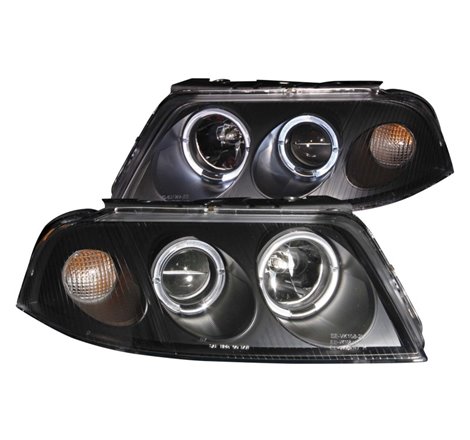 ANZO 2001-2005 Volkswagen Passat Projector Headlights w/ Halo Black