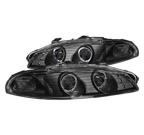 ANZO 1997-1999 Mitsubishi Eclipse Projector Headlights w/ Halo Black G2