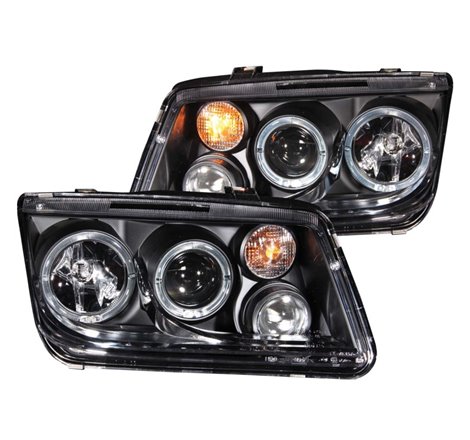 ANZO 1999-2005 Volkswagen Jetta Projector Headlights w/ Halo Black (CCFL)