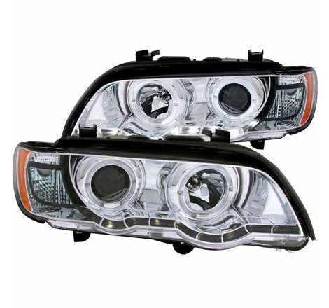 ANZO 2000-2003 BMW X5 Projector Headlights w/ Halo Chrome