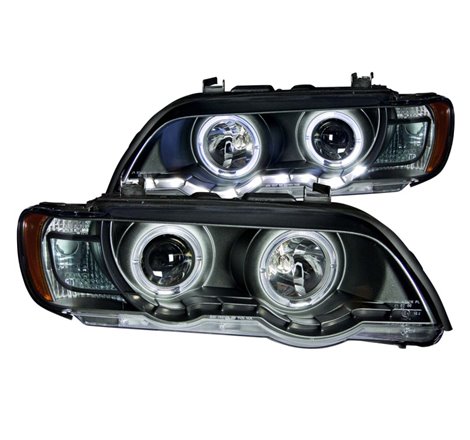 ANZO 2000-2003 BMW X5 Projector Headlights w/ Halo Black