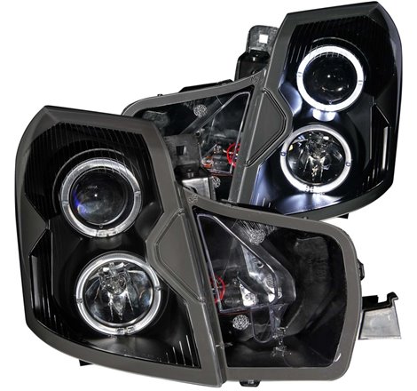 ANZO 2003-2007 Cadillac Cts Projector Headlights w/ Halo Black