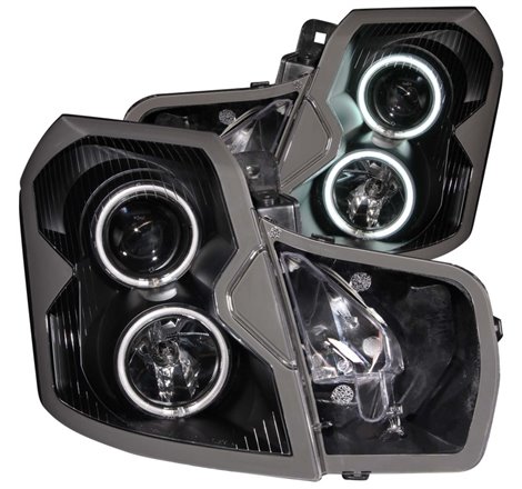 ANZO 2003-2007 Cadillac Cts Projector Headlights w/ Halo Black (CCFL)