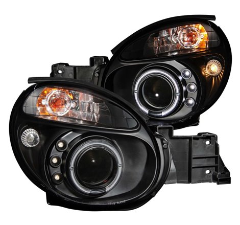 ANZO 2002-2003 Subaru Impreza Projector Headlights w/ Halo Black