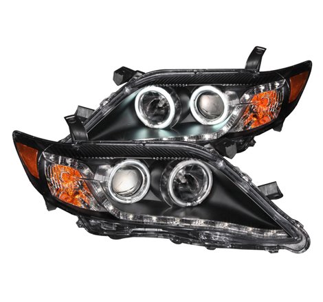 ANZO 2010-2011 Toyota Camry Projector Headlights w/ Halo Black (CCFL)