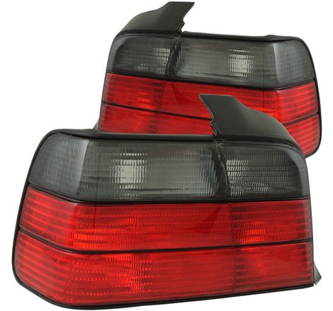 ANZO 1992-1998 BMW 3 Series E36 Sedan Taillights Red/Smoke