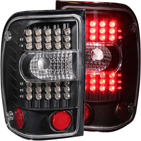 ANZO 2001-2011 Ford Ranger LED Taillights Black