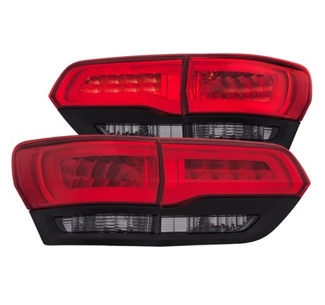 ANZO 2014-2016 Jeep Grand Cherokee LED Taillights Red/Smoke