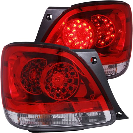 ANZO 1998-2005 Lexus Gs300 LED Taillights Red/Clear