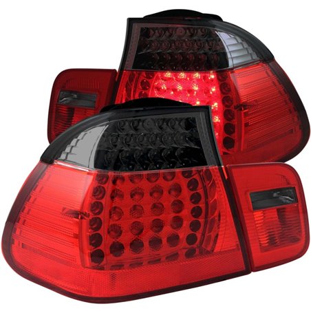 ANZO 2002-2005 4DR BMW 3 Series E46 LED Taillights Red/Smoke