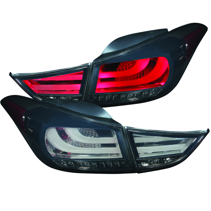 ANZO 2011-2013 Hyundai Elantra LED Taillights Smoke 4pc