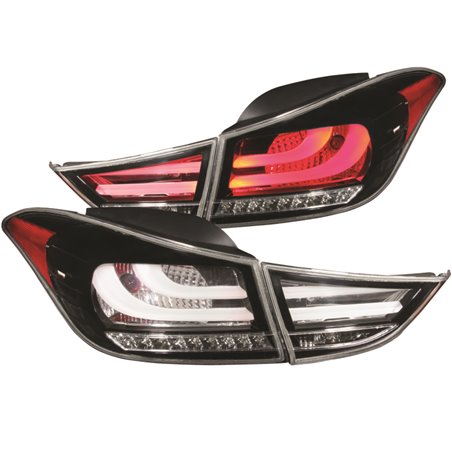 ANZO 2011-2013 Hyundai Elantra LED Taillights Black 4pc