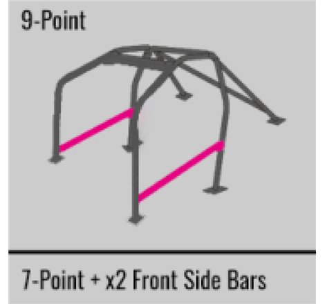 Cusco SFTY21 2-Passenger 9-Point BLK DASH-THROUGH Roll Cage Subaru STi GRB 08-14 (S/O/No Cancel)