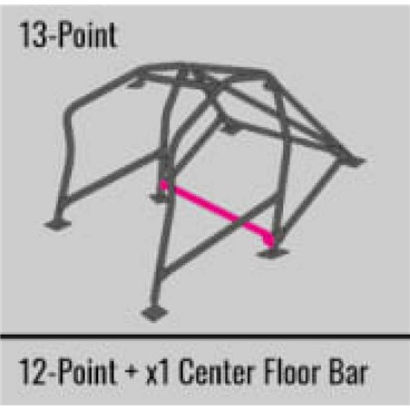 Cusco SFTY21 2-Passenger 13-Point BLK DASH-ESCAPE Roll Cage Subaru STi GRB 08-14 (S/O NO CNCL)